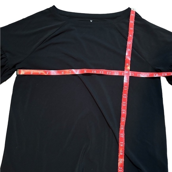 Worthington Black Top with Flounce Sleeve M - Picture 3 of 5
